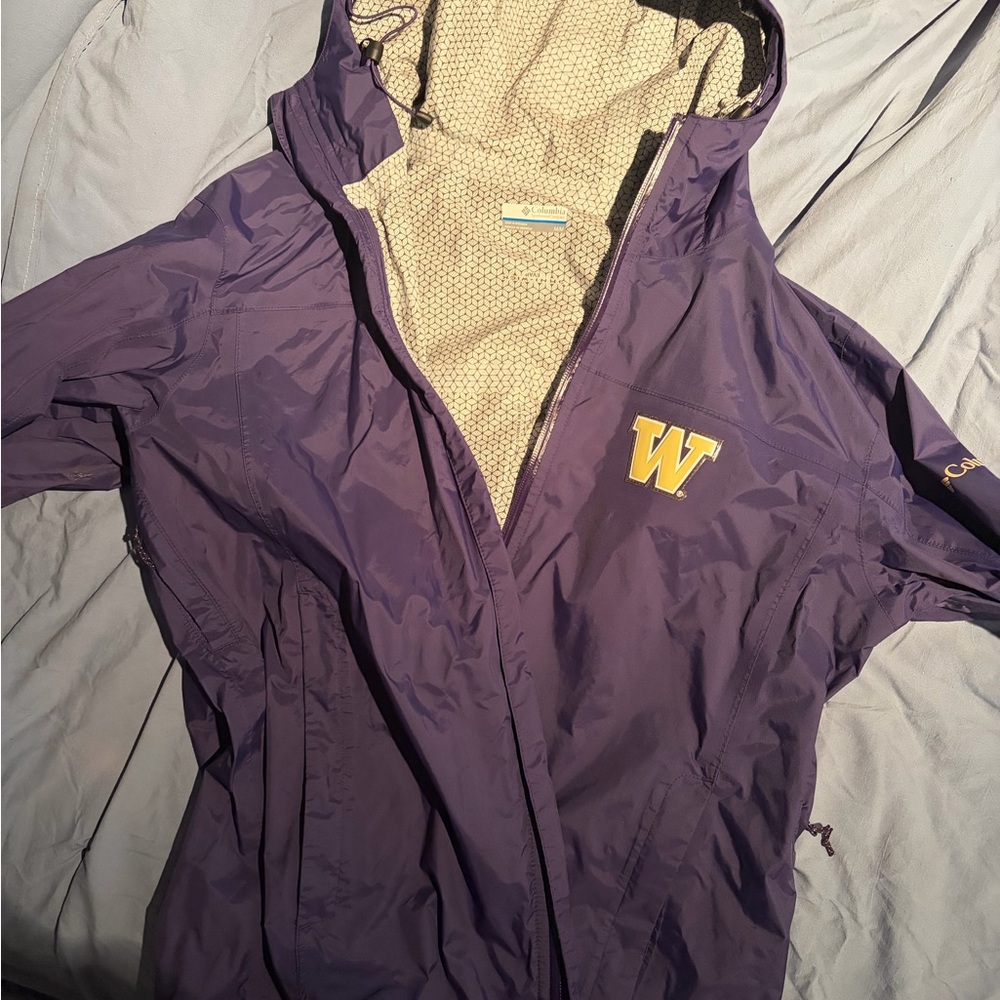 Purple Varsity Jacket with Gold Accents